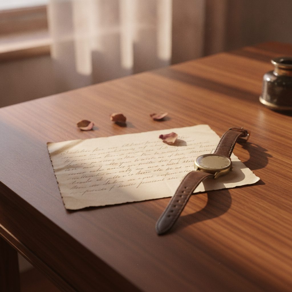 A handwritten love letter, illustrative photo for the post borrowed time