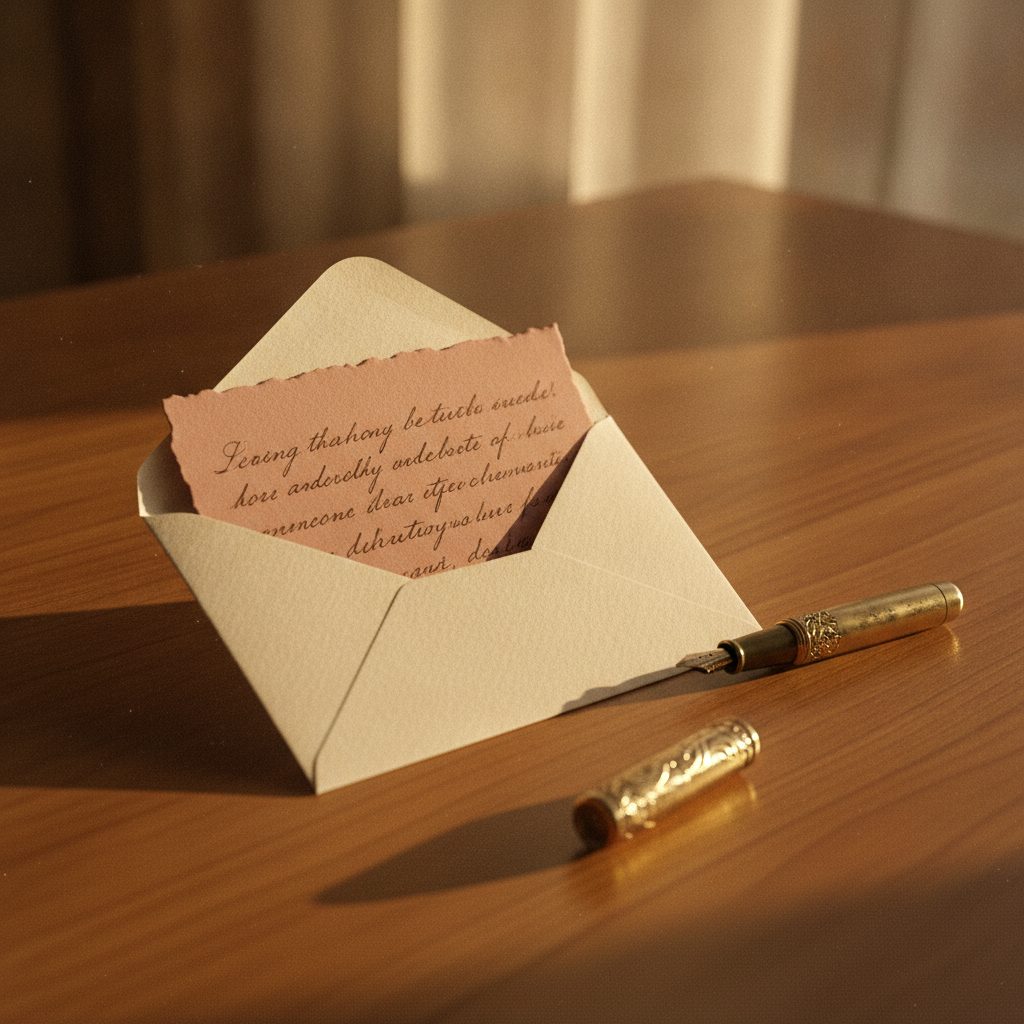 A handwritten love letter, illustrative photo for the post my shooting star